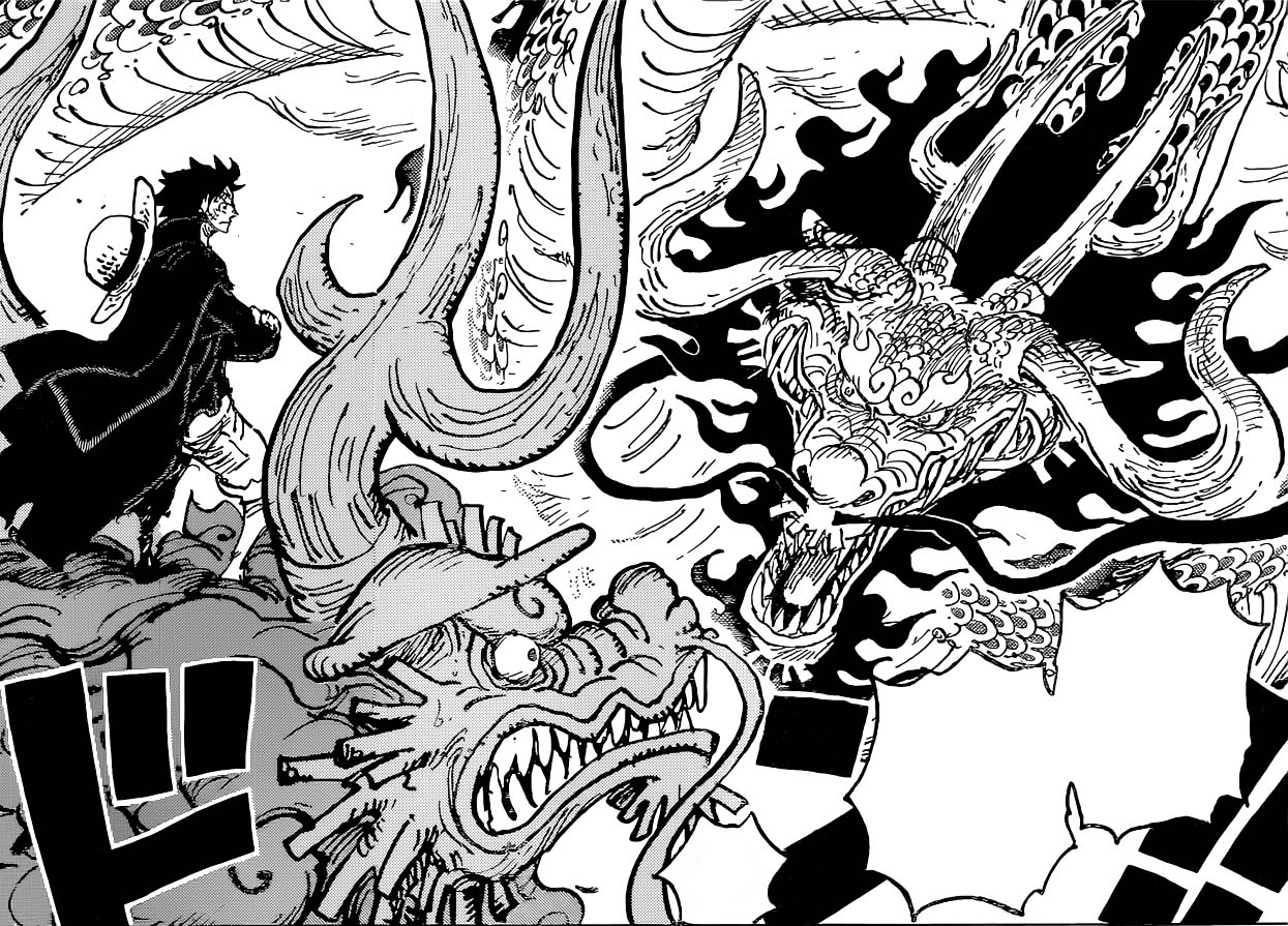 One Piece Momonosuke S Dragon Form Meets Kaido S Dragon Form